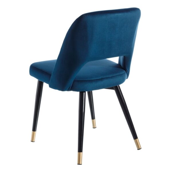 SILLA AZUL TEJIDO/METAL SALÓN COMEDOR (PACK 2UDS) - Imagen 3