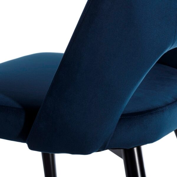 SILLA AZUL TEJIDO/METAL SALÓN COMEDOR (PACK 2UDS) - Imagen 4