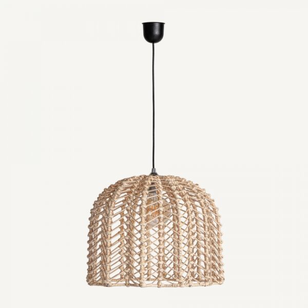 LÁMPARA DE TECHO PLISSÉ RATTAN 42x42x32