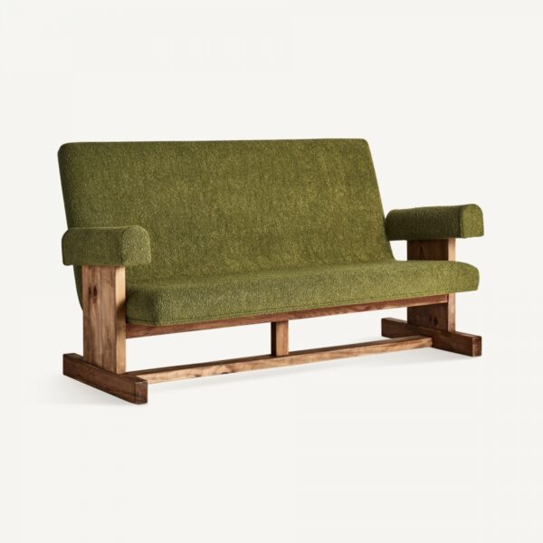 SOFA VERDE MADERA DE PINO RECICLADO