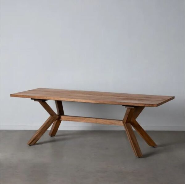 MESA COMEDOR REDOZAN DISEÑO MADERA DE SUAR NATURAL - Imagen 2