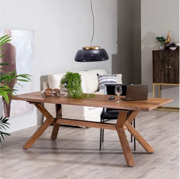 MESA COMEDOR REDOZAN DISEÑO MADERA DE SUAR NATURAL - Imagen 4