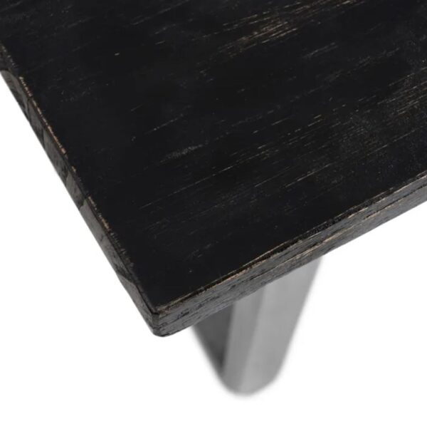 MESA COMEDOR NEGRO MADERA SALÓN - Imagen 3