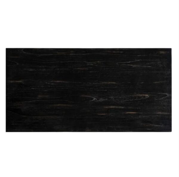 MESA COMEDOR NEGRO MADERA SALÓN - Imagen 6