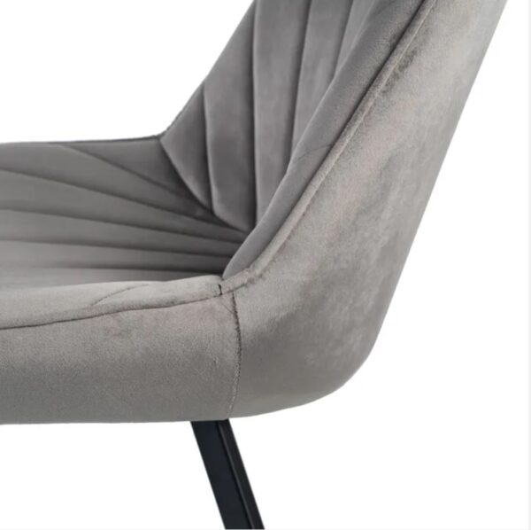 SILLA TERCIOPELO GRIS (PACK 4UDS) - Imagen 5