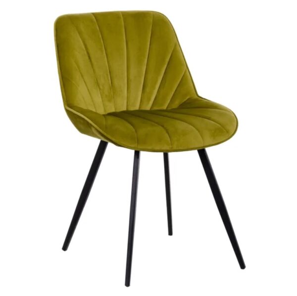 SILLA TERCIOPELO VERDE (PACK 4UDS)