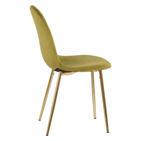 SILLA TERCIOPELO VERDE SALÓN (PACK 4UDS) - Imagen 3