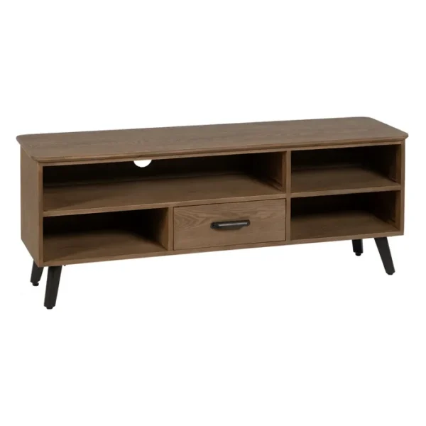 MUEBLE TV NATURAL NEGRO - MADERA METAL