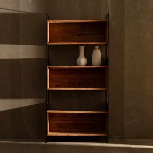 ESTANTERÍA NATURAL MADERA-HIERRO SALÓN - Imagen 2