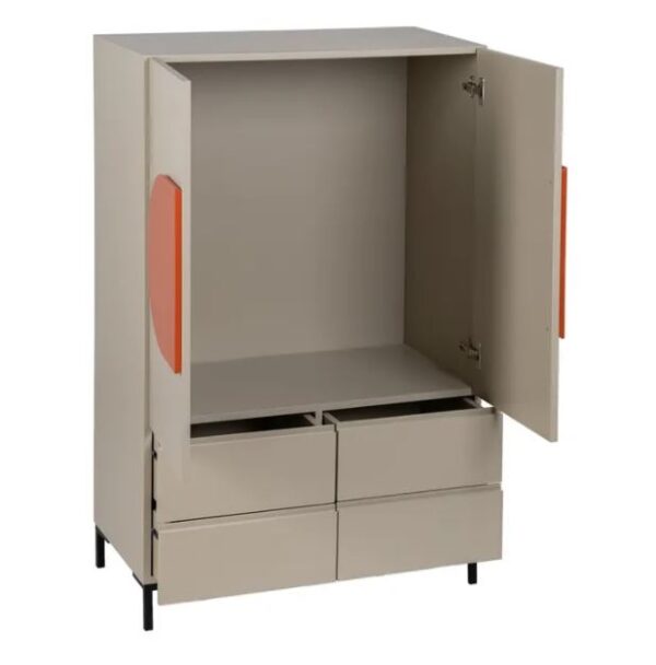 ARMARIO NECTO TAUPE DM-METAL SALÓN - Imagen 3