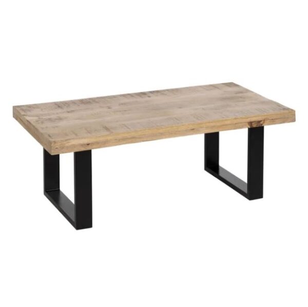 MESA CENTRO NATURAL-NEGRO MADERA / METAL