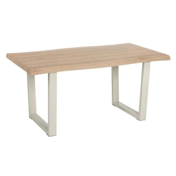 MESA COMEDOR NATURAL-CREMA DM-METAL