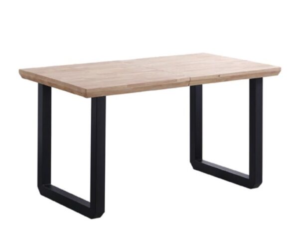 MESA COMEDOR EXTENSIBLE ROMA ROBLE NORDISH / NEGRO  140-18-220x80x77