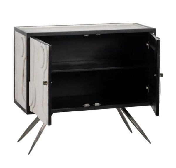 MUEBLE RECIBIDOR BLANCO-NEGRO - Imagen 2