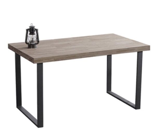 MESA COMEDOR FIJA NATURAL ROBLE HONEY / NEGRO 140x80x76,5