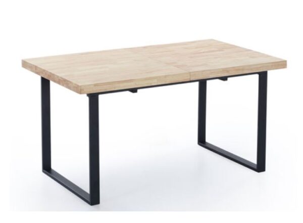 MESA COMEDOR EXTENSIBLE NATURAL ROBLE NORDISH / NEGRO 140-180x80x76