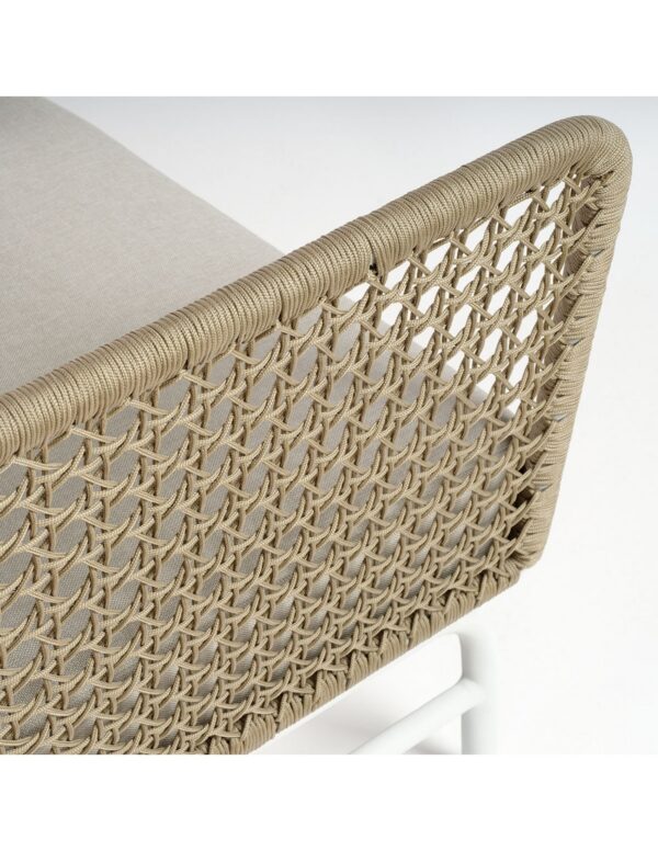 SILLON CUERDA Y METAL BLANCO GRISACEO - Imagen 4