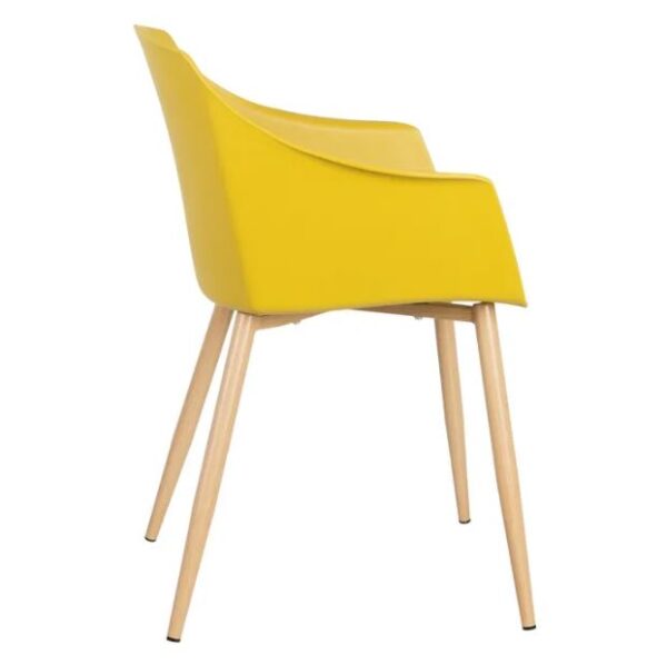 SILLA AMARILLO PP/METAL (PACK 4UDS) - Imagen 3