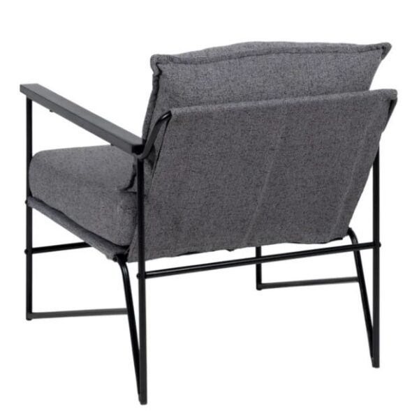 SILLÓN GRIS TEJIDO-METAL SALÓN - Imagen 4