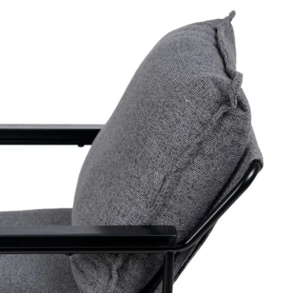 SILLÓN GRIS TEJIDO-METAL SALÓN - Imagen 6