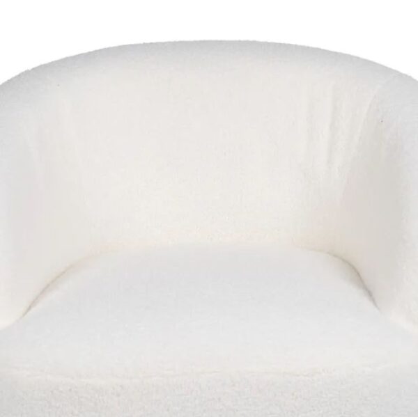 SILLÓN BLANCO TEJIDO-METAL SALÓN - Imagen 4