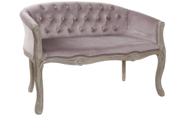 SOFA DISEÑO ROSA CAPITONE CLÁSICO VINTAGE - Imagen 2