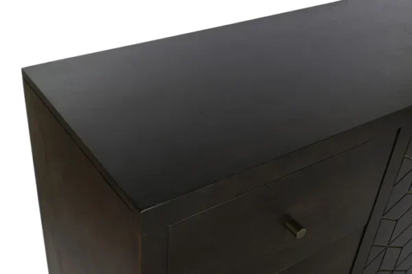 BUFFET ACACIA METAL MARRON OSCURO - Imagen 3