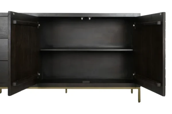 BUFFET ACACIA METAL MARRON OSCURO - Imagen 4