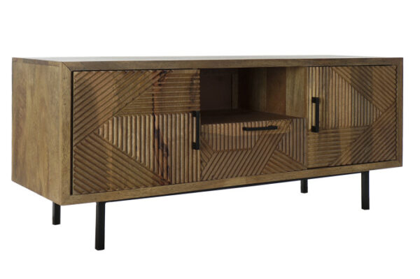 MUEBLE TV MANGO METAL MARRON CLARO