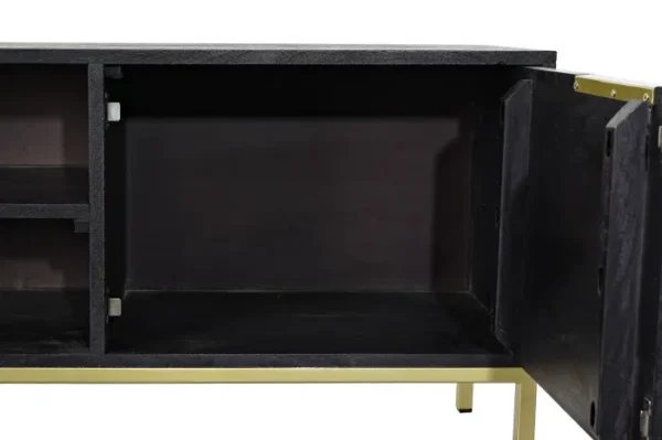 MUEBLE TV MANGO METAL NEGRO - Imagen 3