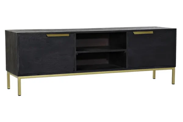 MUEBLE TV MANGO METAL NEGRO