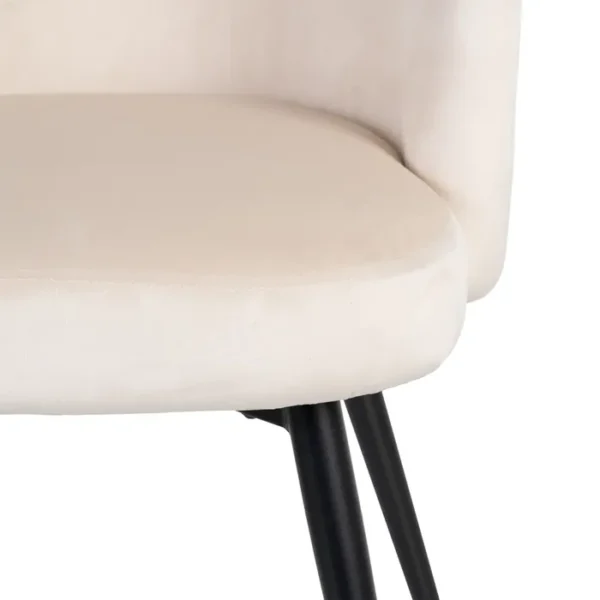 SILLA TERCIOPELO BEIGE METAL / TEJIDO 57 X 56 X 76,50 CM (PACK 2UDS) - Imagen 9