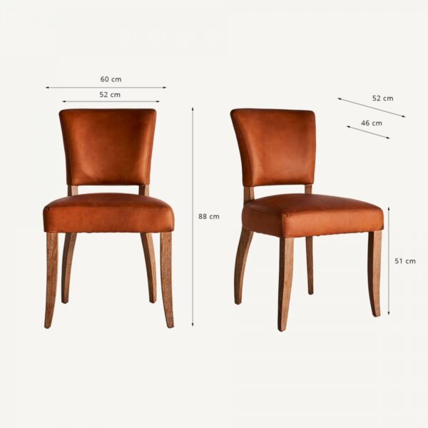 SILLA CLASICA PIEL MARRON - Imagen 8