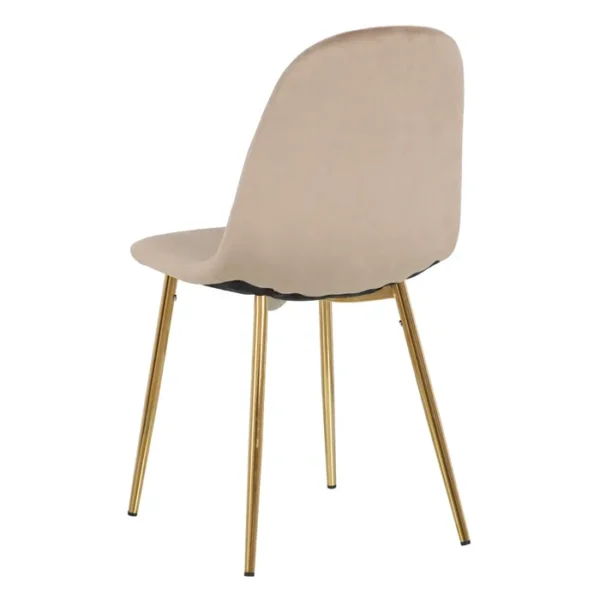 SILLA TERCIOPELO TAUPE SALÓN 45 X 47 X 84,50 CM (PACK 4UDS) - Imagen 4