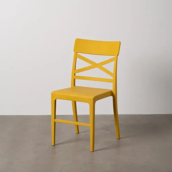 SILLA AMARILLO POLIPROPILENO CONTRACT 44 X 51 X 84 CM (PACK DE 4) - Imagen 2