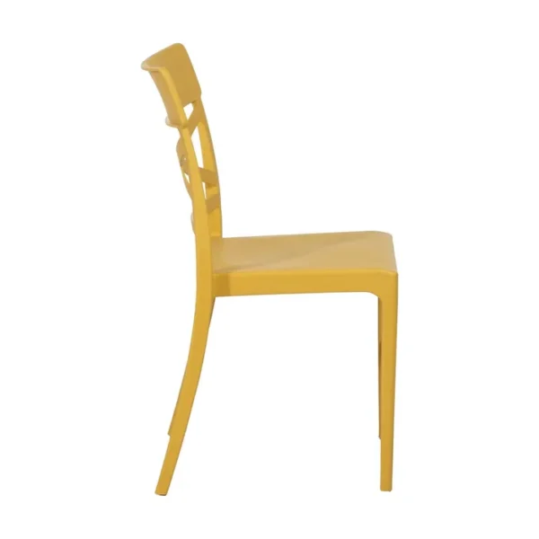 SILLA AMARILLO POLIPROPILENO CONTRACT 44 X 51 X 84 CM (PACK DE 4) - Imagen 3